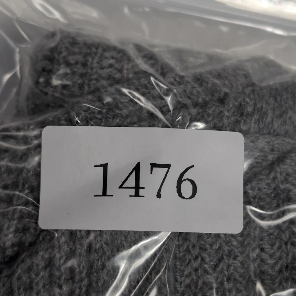 Eileen Fisher 100% Cashmere Grey Open Front Cardigan Sweater Medium Italian Yarn